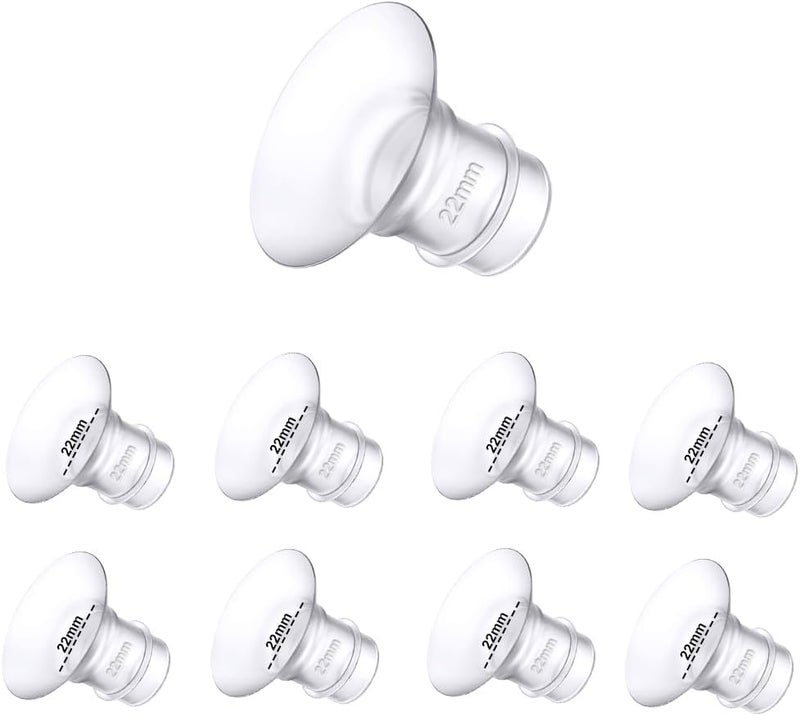 Trymall Flange Inserts for Medela,Spectra 24mm Shields/Flanges,Willow Wearable Cups Compatible with TSRETE,CPPSLEE,Momcozy S9/S12 Wearable Breast Pump (8pcs-22mm Flange Insert) - Image 1